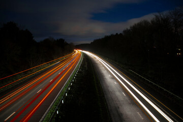 Fototapeta na wymiar Motorway Light Trails