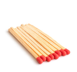 Matches isolated on a white background. Pile of matches isolated