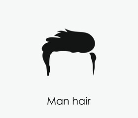 Man hair vector icon. Editable stroke. Symbol in Line Art Style for Design, Presentation, Website or Apps Elements, Logo. Pixel vector graphics - Vector
