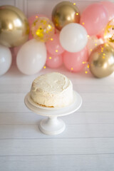 Cake smash for a child's birthday. 