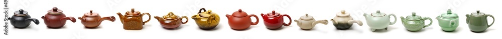 Poster teapot on a white background