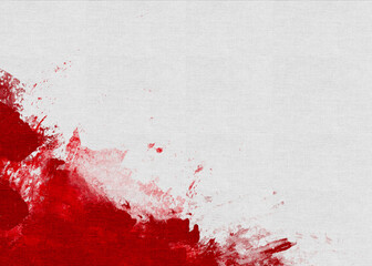 Japanese red ink splatter with white blank space