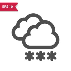 Snowing Icon. Snow, Cloud, Snowflake, Weather, Winter, Clouds