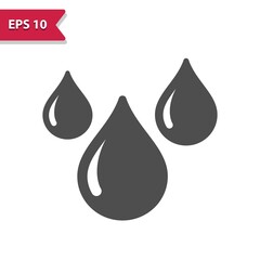 Rain Icon - Raining, Raindrop, Drops, Droplets, Waterdrop, Water Drops, Weather