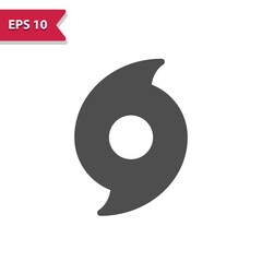 Hurricane Symbol Icon. Weather, Storm, Typhoon, Tornado