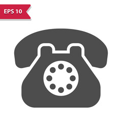 Telephone - Landline - Rotary Phone Icon