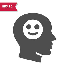 Mental Health Icon - Depressed, Depression, Happy, Happiness