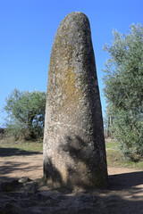 Megalithic Site, Great Almendres menhir, Village of Our Lady of Guadalupe, Evora, Alentejo, Portugal