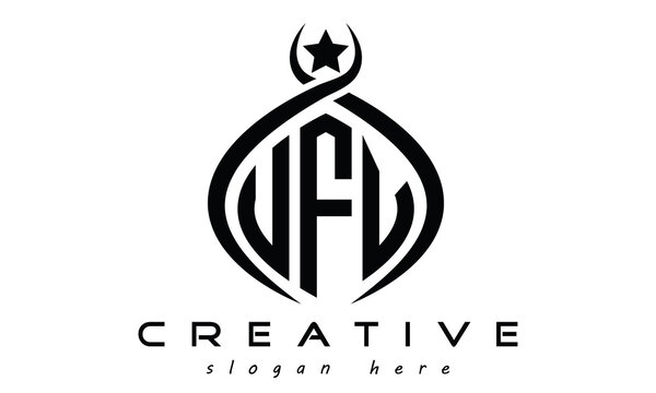 UFV letters curved, oval, rectangle geometric monogram letters logo design vector, business logo, squire polygon letters modern unique minimalist creative logo design, vector templat