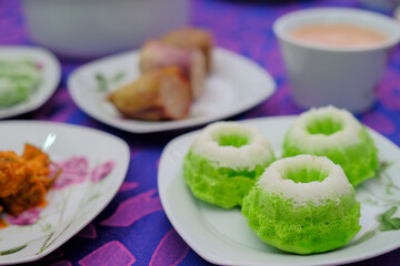 Clsoeup on Malaysia popular assorted sweet dessert kuih