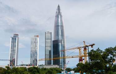 Fototapeta premium New office building under construction