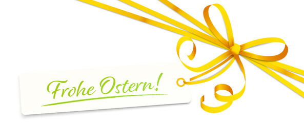 ribbon bow with greetings Happy Easter