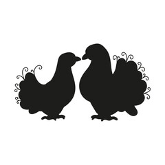 Black silhouette. Vector illustration isolated on white background. Design element. Template for your design, books, stickers, posters, cards, child clothes.