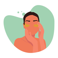 Girl. Woman. Cosmetic procedures. Vector illustration. Poster, flyer, banner, postcard.