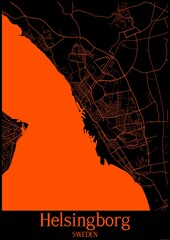 Black And Orange Halloween Map