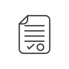 Document outline icon. Vector line illustration for graphic UX, UI design, mobile app.