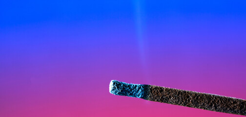 Smoke photographed in the studio with copy space and background