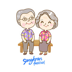 Illustration for Songkran Festival Thailand.