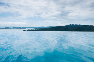 Swimming pool connected to the sea