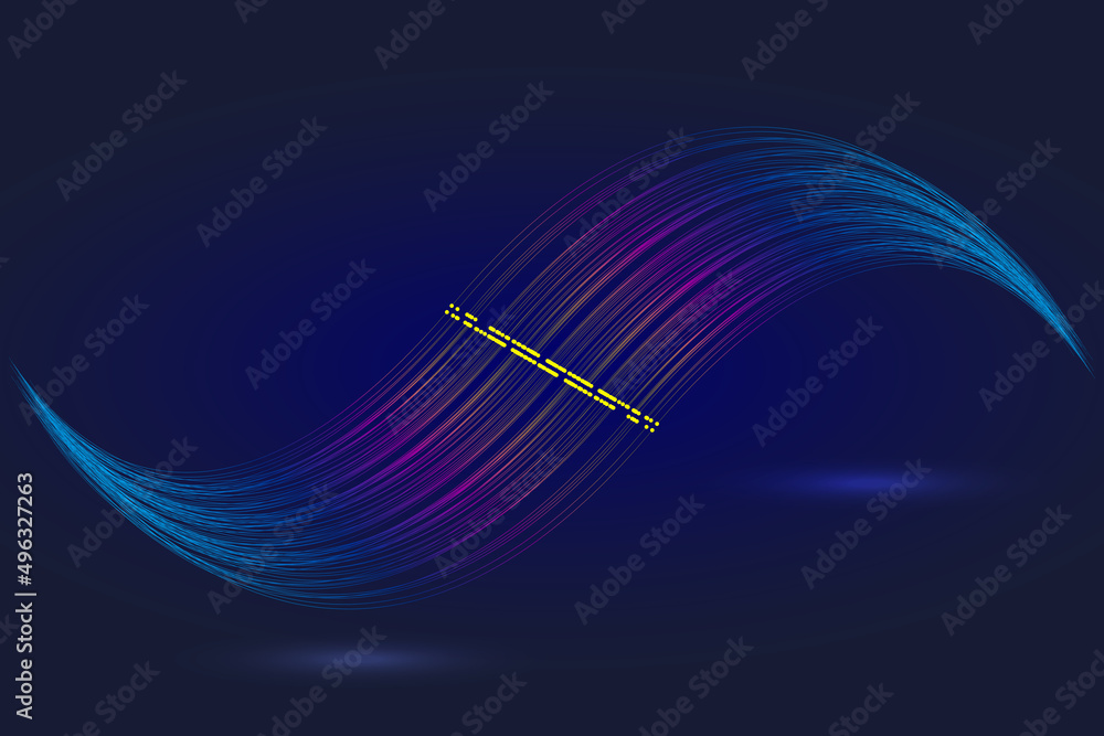 Aufkleber colorful particle lines internet technology big data background