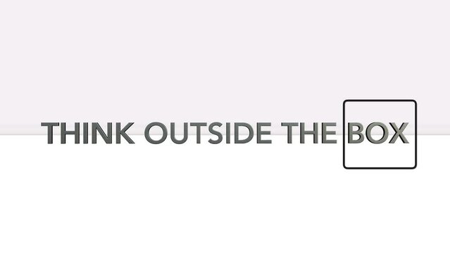 Animazione testo 3D Think outside the box