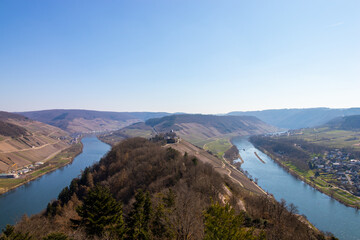 View of the Moselle River in Germany