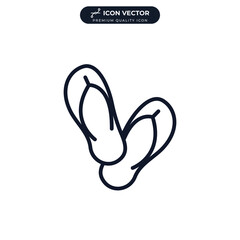 flip flops icon symbol template for graphic and web design collection logo vector illustration