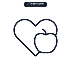 healthy icon symbol template for graphic and web design collection logo vector illustration