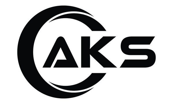 AKS swoosh logo design vector template | monogram logo | abstract logo | wordmark logo | lettermark logo | business logo | brand logo | flat logo.