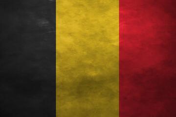 Patriotic stone wall background in colors of national flag. Belgium