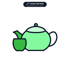 Teapot icon symbol template for graphic and web design collection logo vector illustration