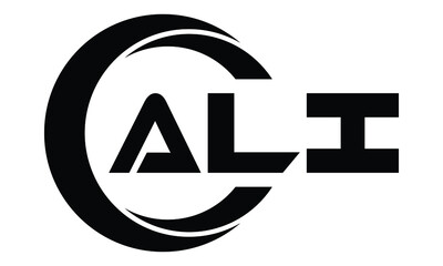 ALI swoosh logo design vector template | monogram logo | abstract logo | wordmark logo | lettermark logo | business logo | brand logo | flat logo. - obrazy, fototapety, plakaty