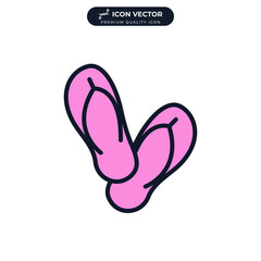 flip flops icon symbol template for graphic and web design collection logo vector illustration