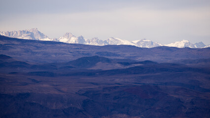 Fototapeta na wymiar Snow Capped Mountains in the distance