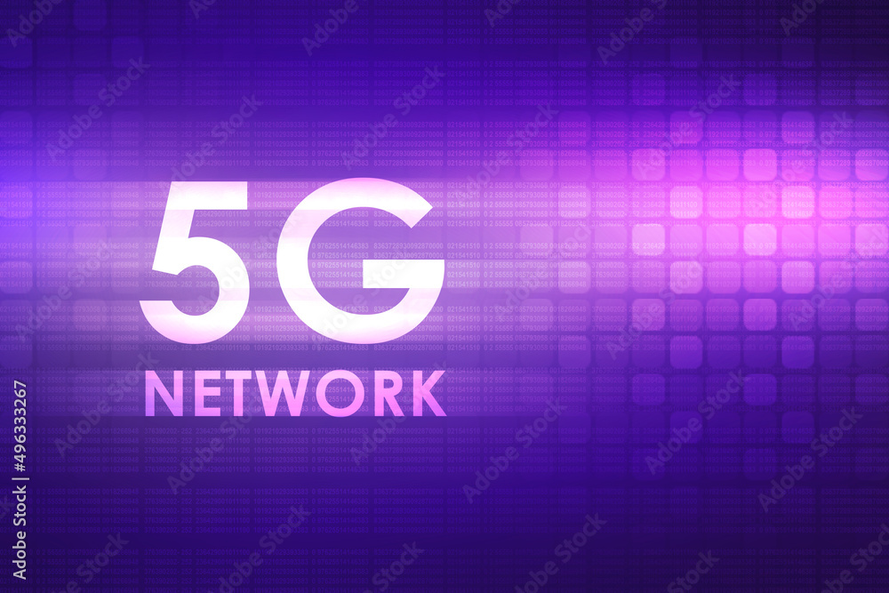 Aufkleber 2d rendering 5g network 5g connection