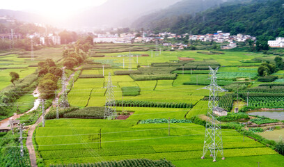 The village at the foot of the mountain