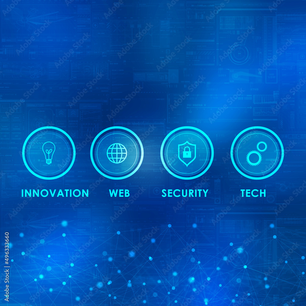 Aufkleber 2d digital abstract business networking background