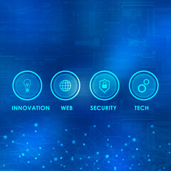 2D Digital Abstract Business Networking background
