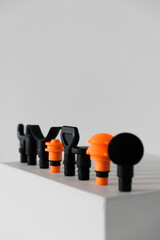 Massager attachments. Sports. Physical therapy, muscle recovery and massage. 