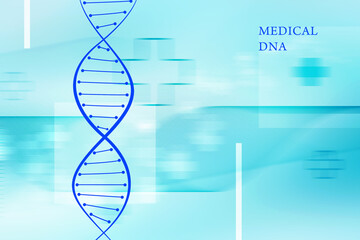 2d render of dna structure, abstract background
