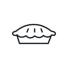 Homemade pie icon. Bakery and pastry isolated line icons