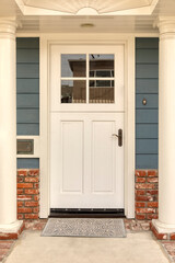 front door, white front door of an entrance to the house