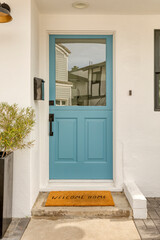 Front door that is an entrance to a house