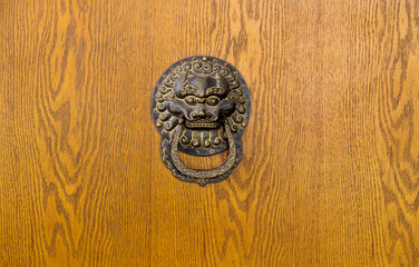 Naklejka premium Close up of Chinese style knocker