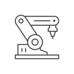 Robotic equipment line outline icon