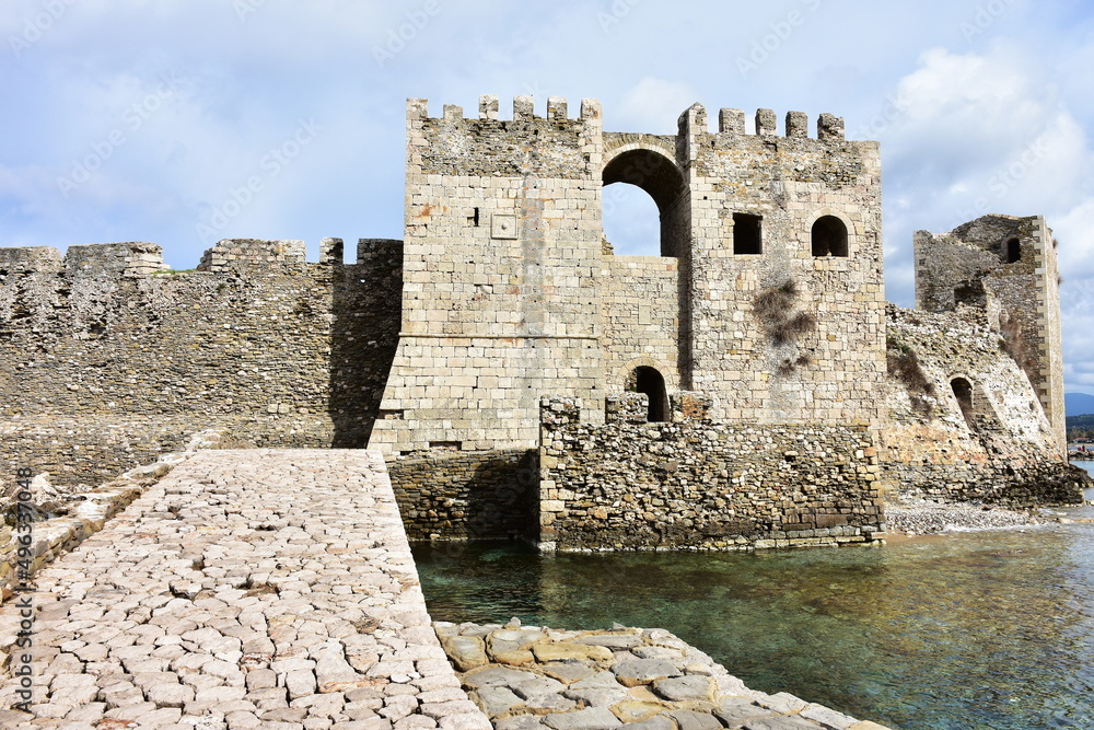 Wall mural Venetian castle in Methoni,Peloponnese in Greece