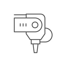 Robotic equipment line outline icon