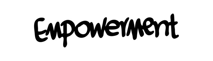 motivational words written by hand with basic colors black and white