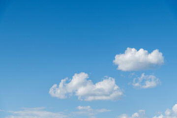 Beautiful blue sky with white clouds