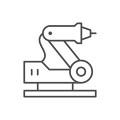 Robotic equipment line outline icon